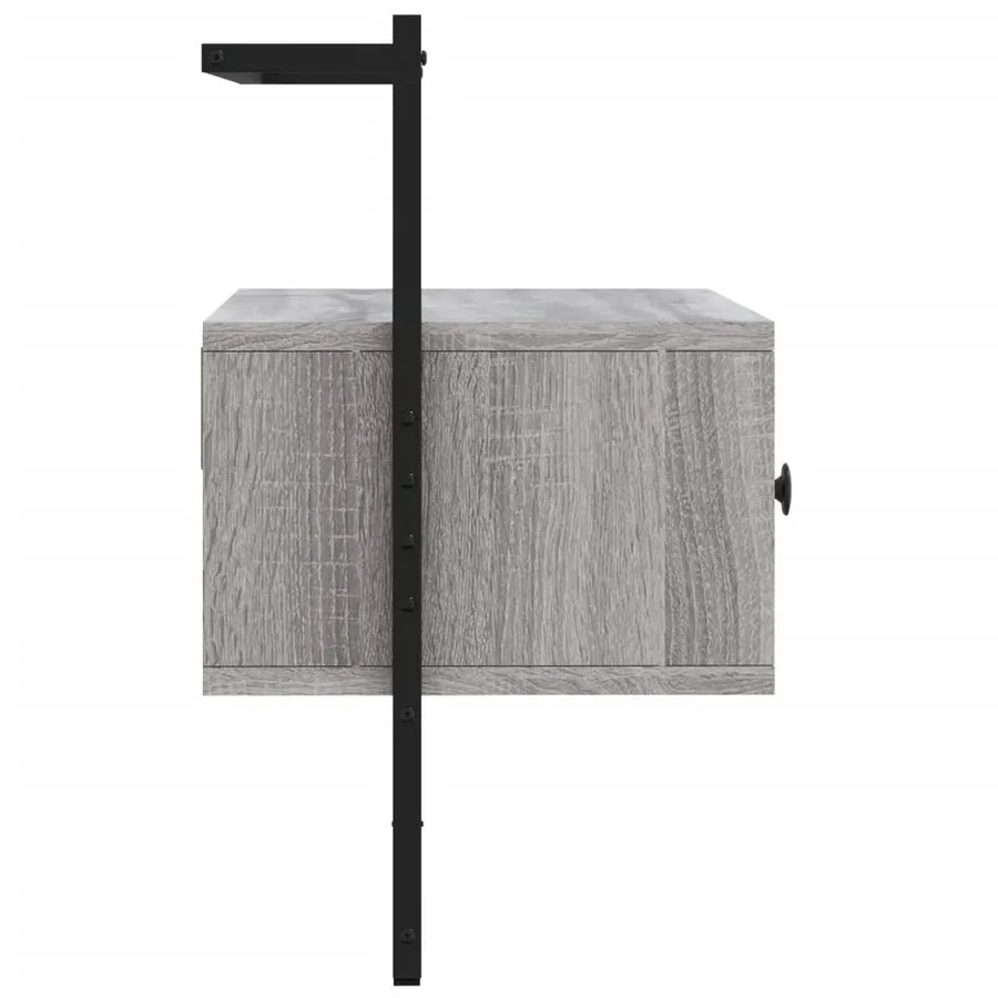Meuble TV mural sonoma gris 60,5x30x51 cm bois d'ingénierie - 4