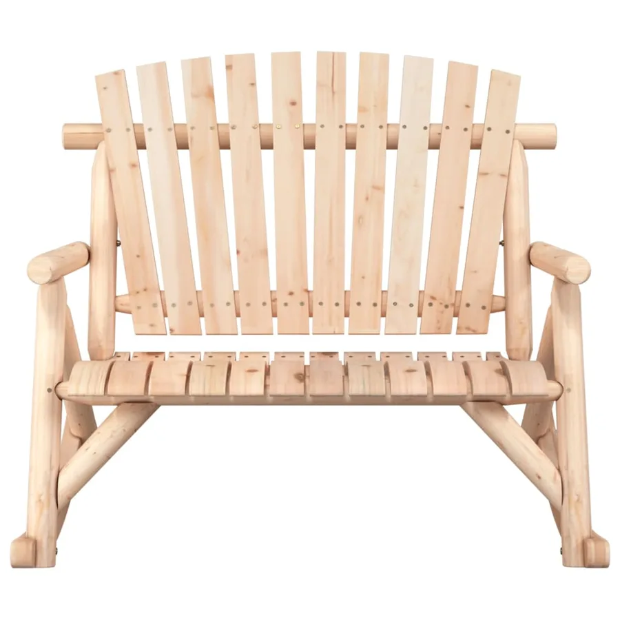 Banc à bascule jardin 2 places 123x96x102 cm bois massif épicéa - 3