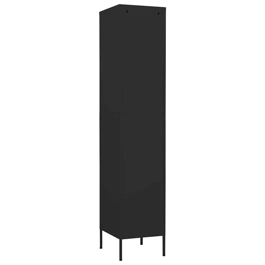 Armoire à casiers Noir 35x46x180 cm Acier - 5