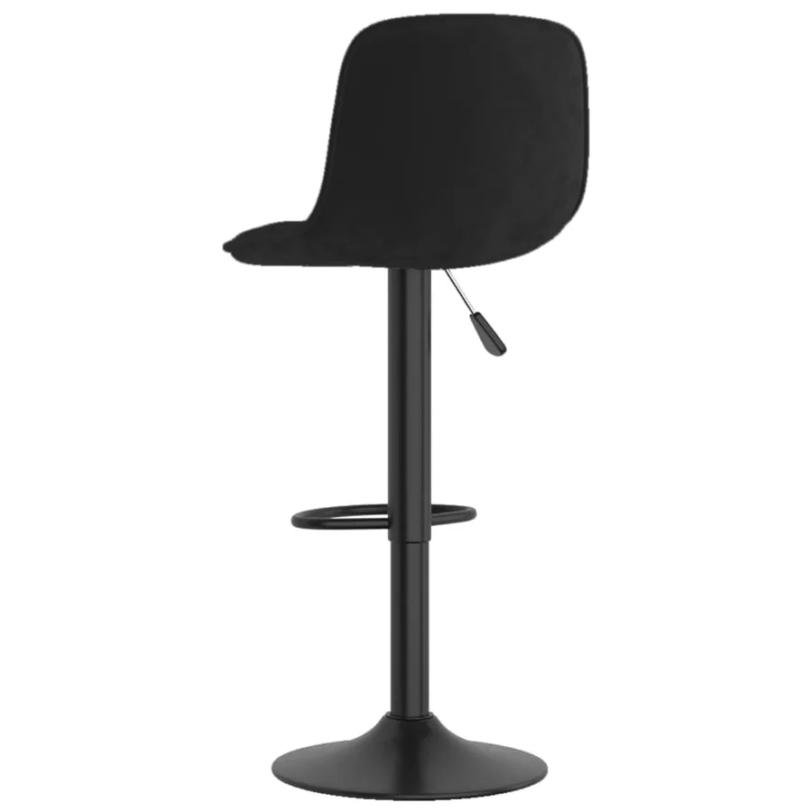 Tabourets de bar lot de 2 noir velours - 6