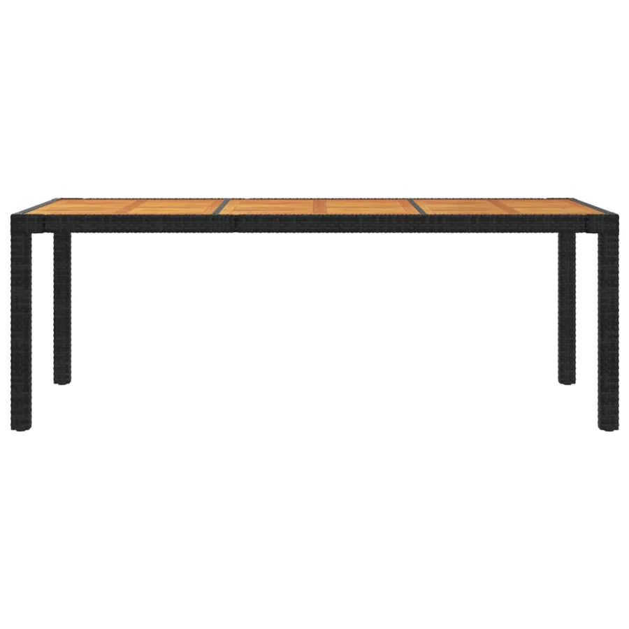 Ensemble à manger d'extérieur 9pcs coussins résine tressée noir - 9