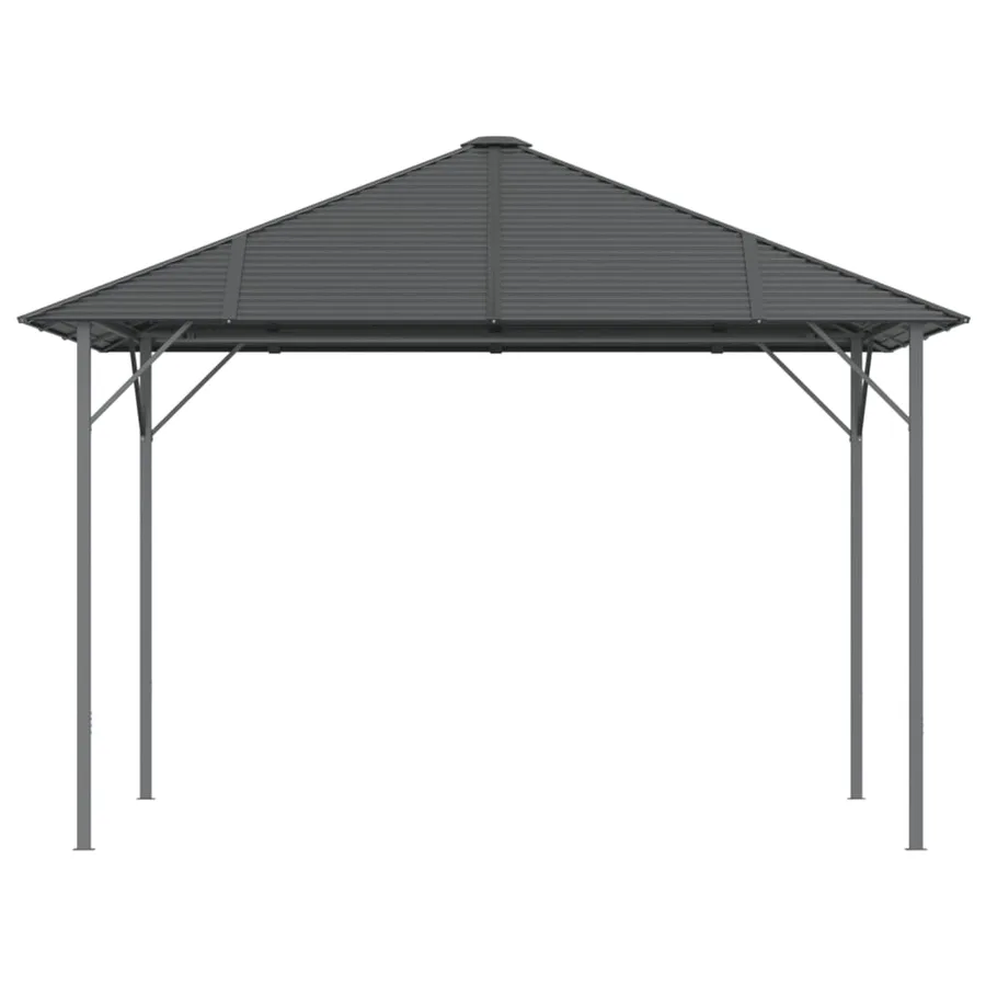 Belvédère avec toit 3x3 m Anthracite - 3