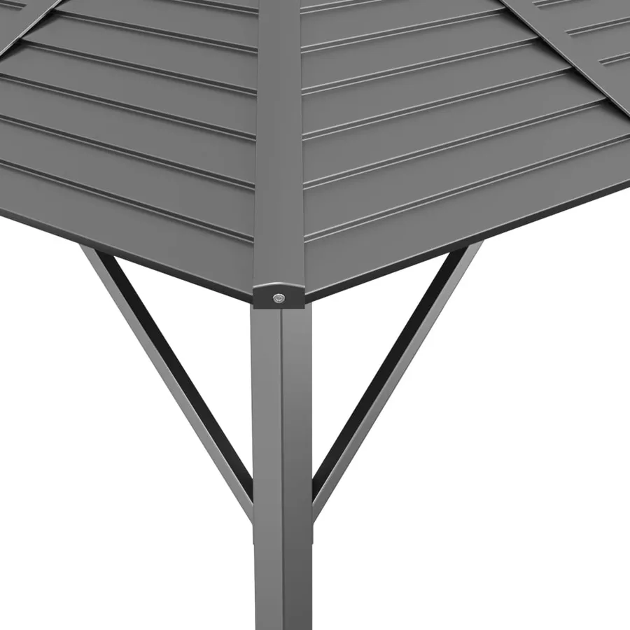Belvédère avec toit 3x3 m Anthracite - 4