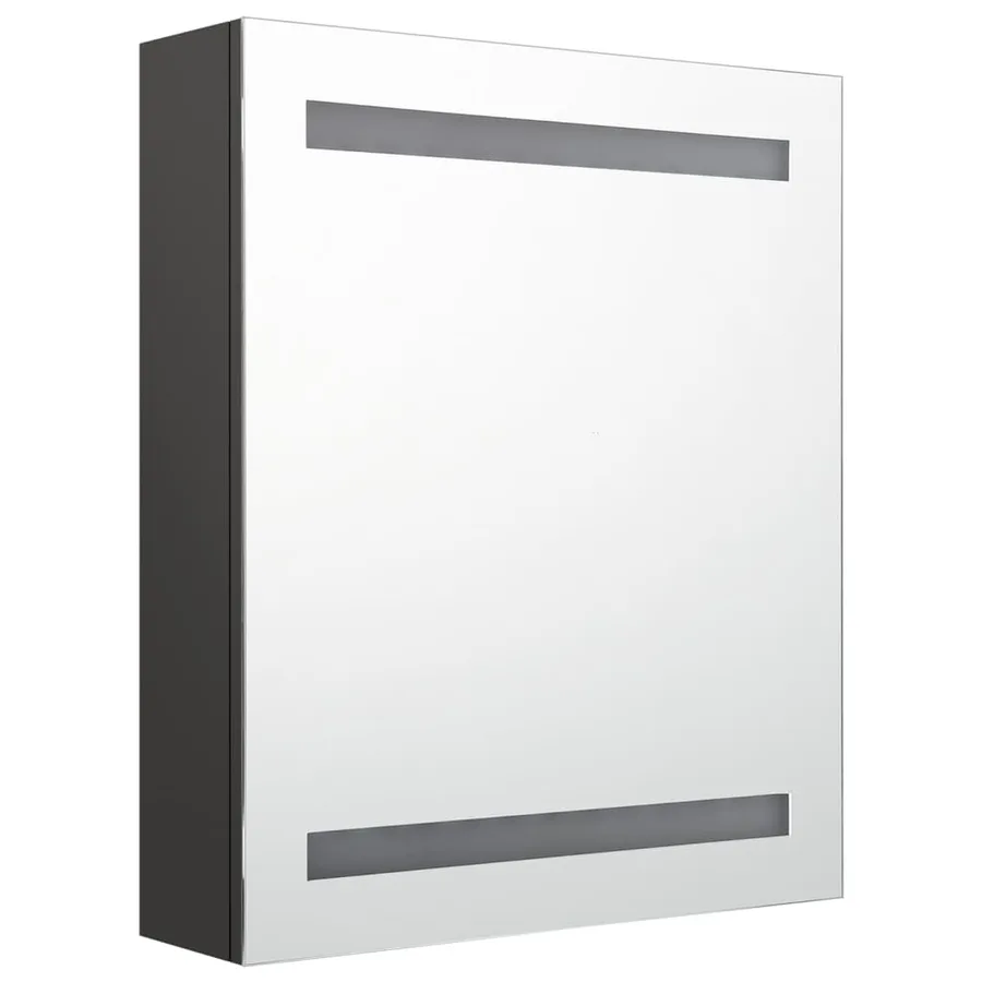 Armoire de salle de bain à miroir LED anthracite 50x14x60 cm - 3