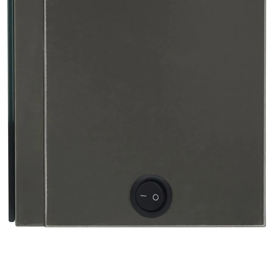 Armoire de salle de bain à miroir LED anthracite 50x14x60 cm - 6
