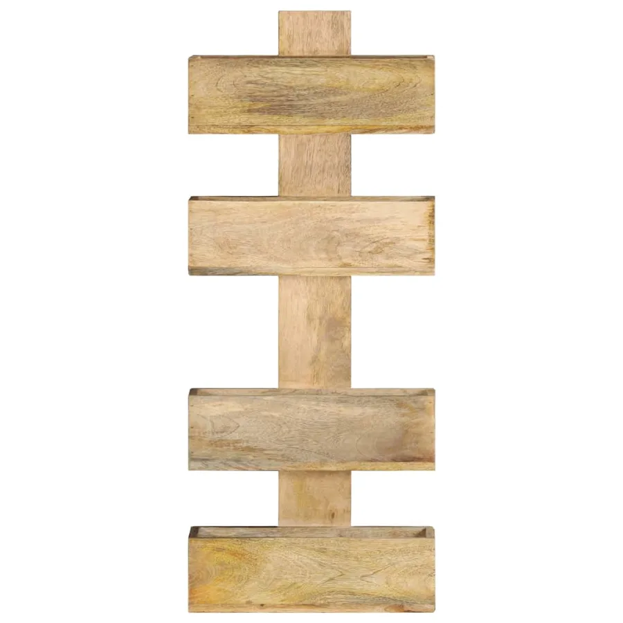 Porte-revue mural 30x11x72 cm Bois de manguier solide - 2