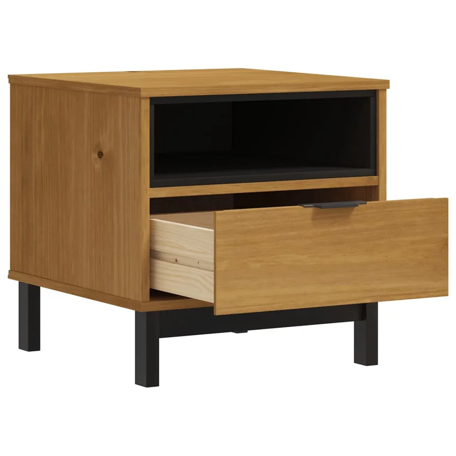 Table d'appoint FLAM 50x50x50 cm bois de pin massif - 4