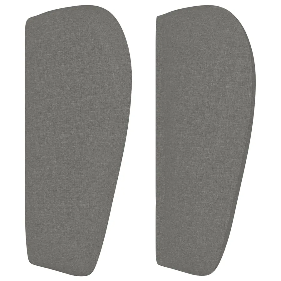 Tête de lit avec oreilles Gris foncé 103x23x78/88 cm Tissu - 4