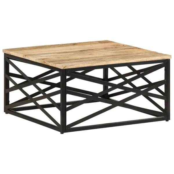 Table basse 68x68x35 cm Bois de manguier massif