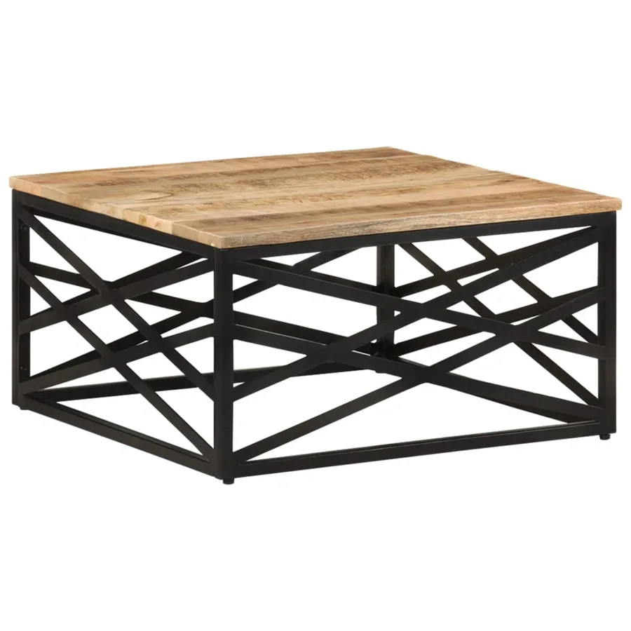 Table basse 68x68x35 cm Bois de manguier massif - 10