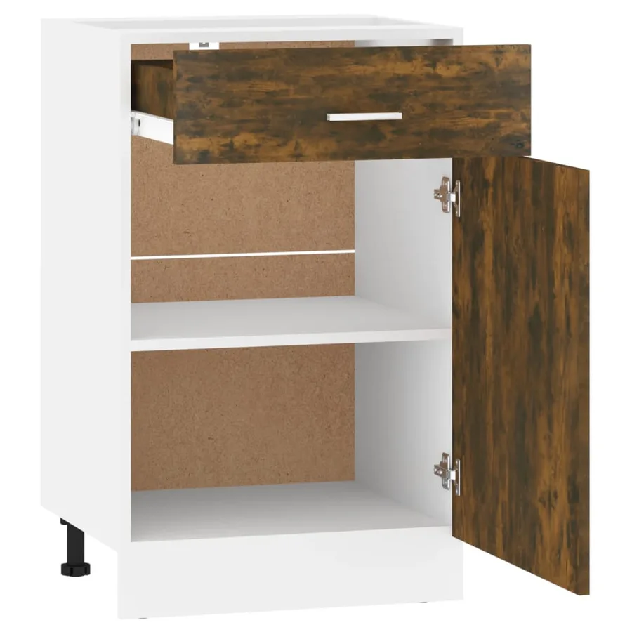 Armoire à tiroirs "Lyon" Chêne fumé 50 x 46 x 81,5 cm Bois d'ingénierie - 7