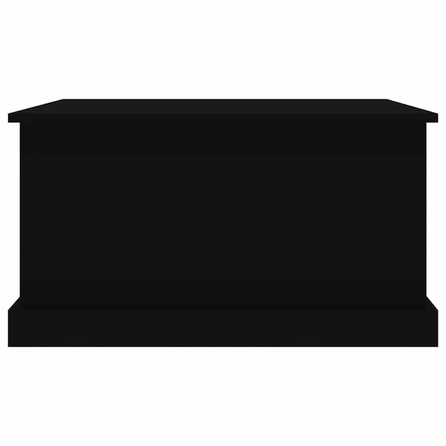 Boîte de rangement noir 70x40x38 cm bois d'ingénierie - 5