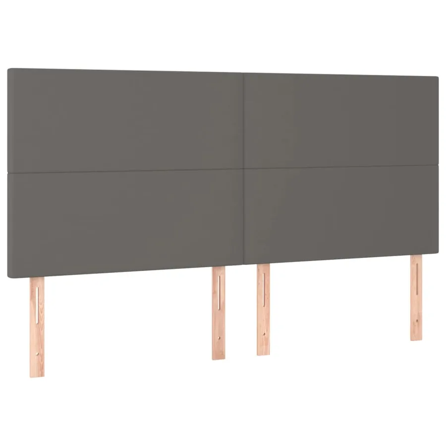 Tête de lit à LED Gris 160x5x118/128 cm Similicuir - 4