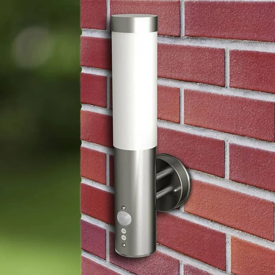 Appliques murales d’extérieur 2 pcs avec détecteur de mouvement acier inoxydable