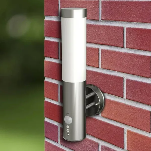 Appliques murales d’extérieur 2 pcs avec détecteur de mouvement acier inoxydable
