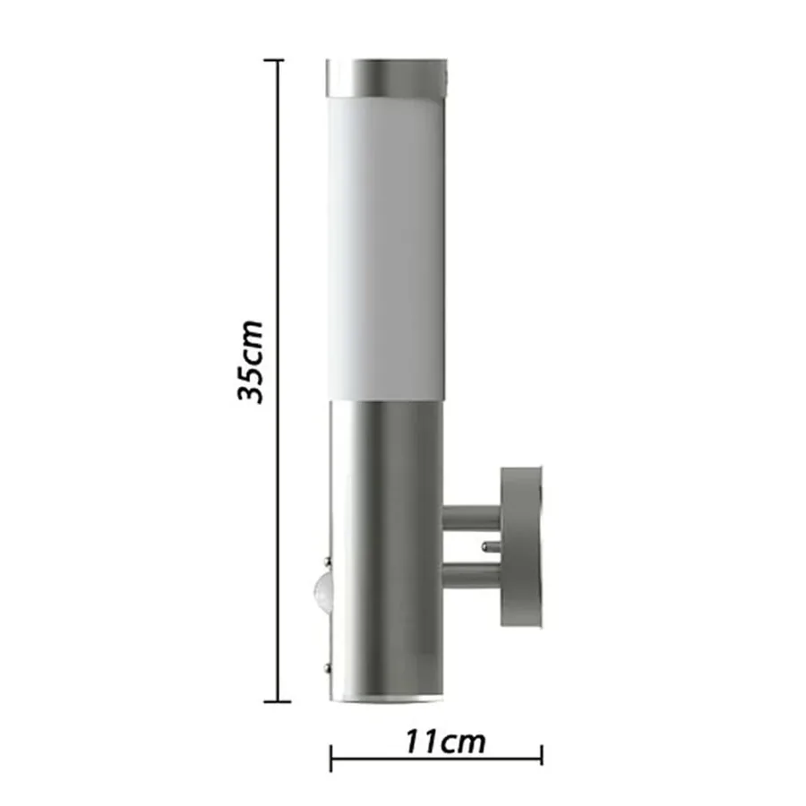 Appliques murales d’extérieur 2 pcs avec détecteur de mouvement acier inoxydable - 4