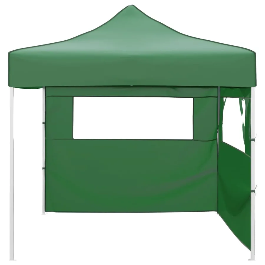 Tente pliable avec 2 parois 3 x 3 m Vert - 2