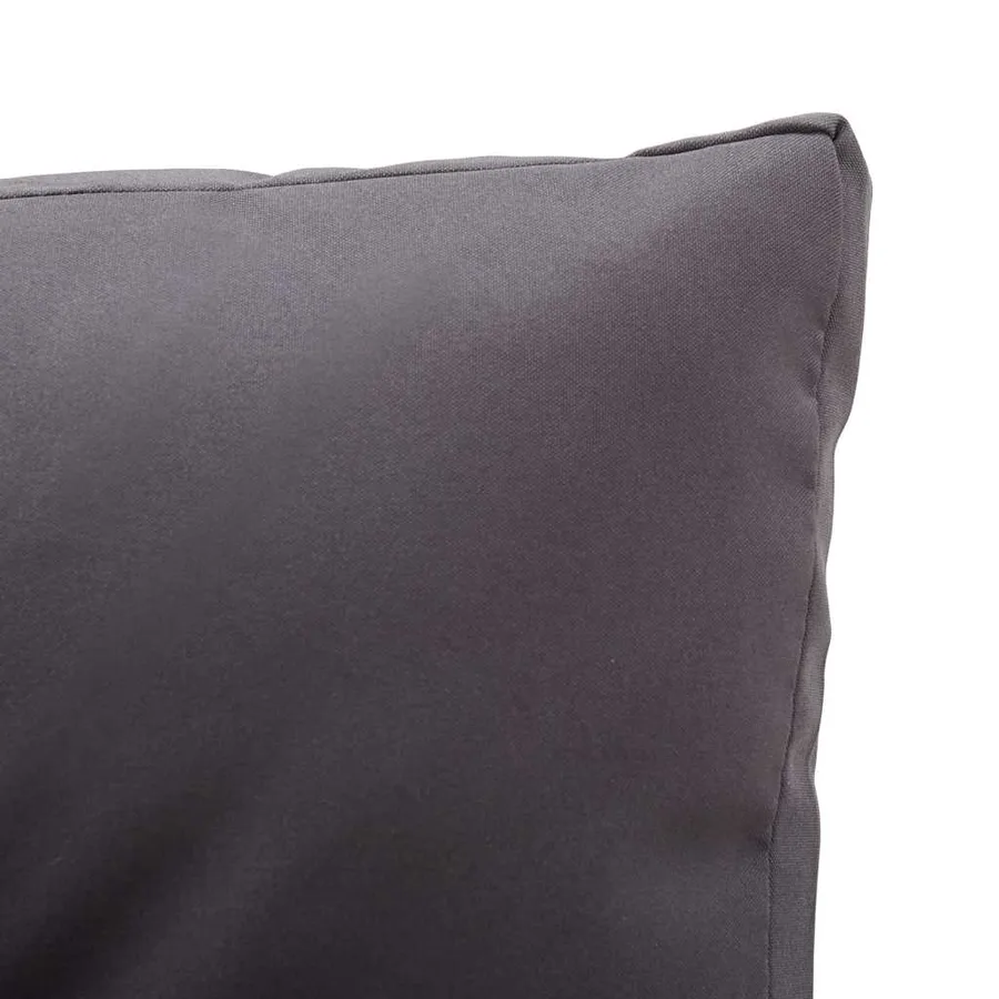 Salon de jardin 6 pcs avec coussins Résine tressée Gris foncé - 18