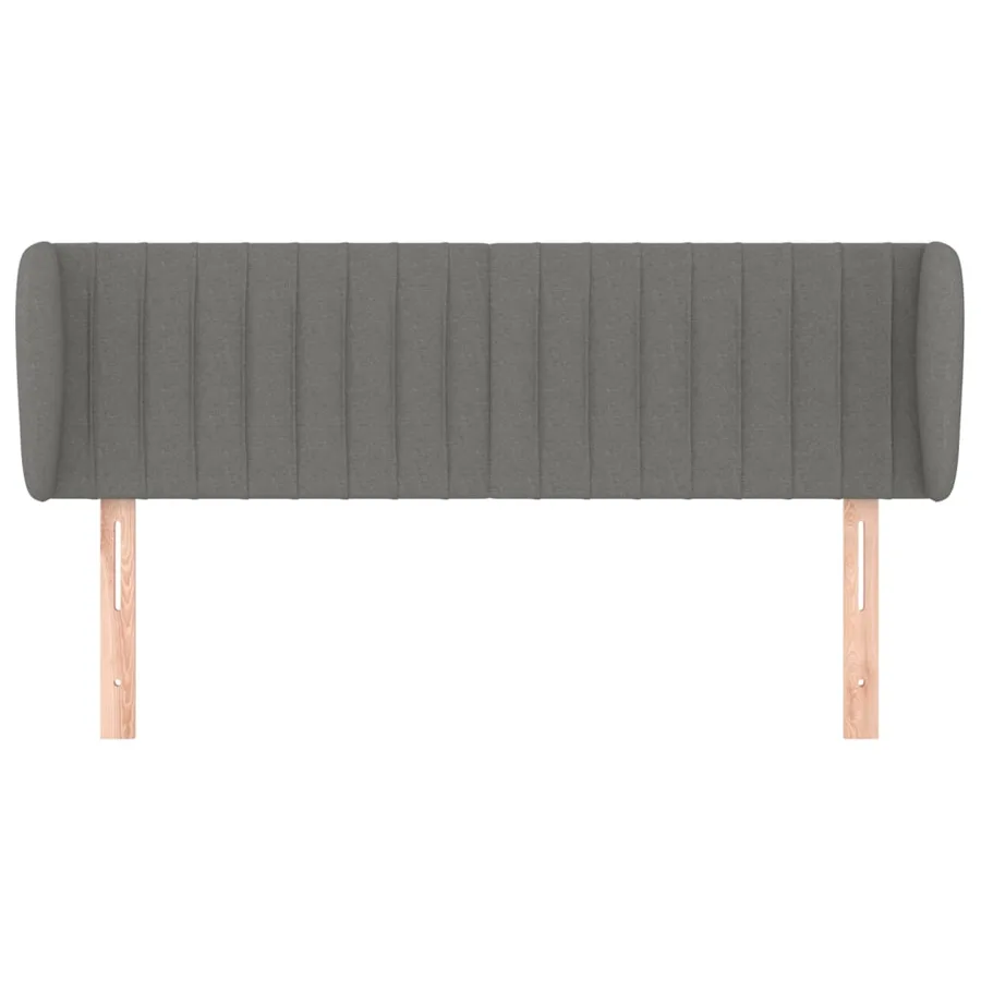 Tête de lit avec oreilles Gris foncé 147x23x78/88 cm Tissu - 3