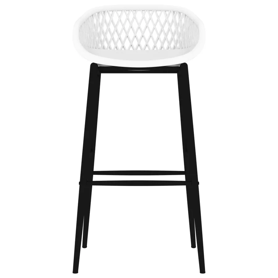 Chaises de bar lot de 4 blanc - 3