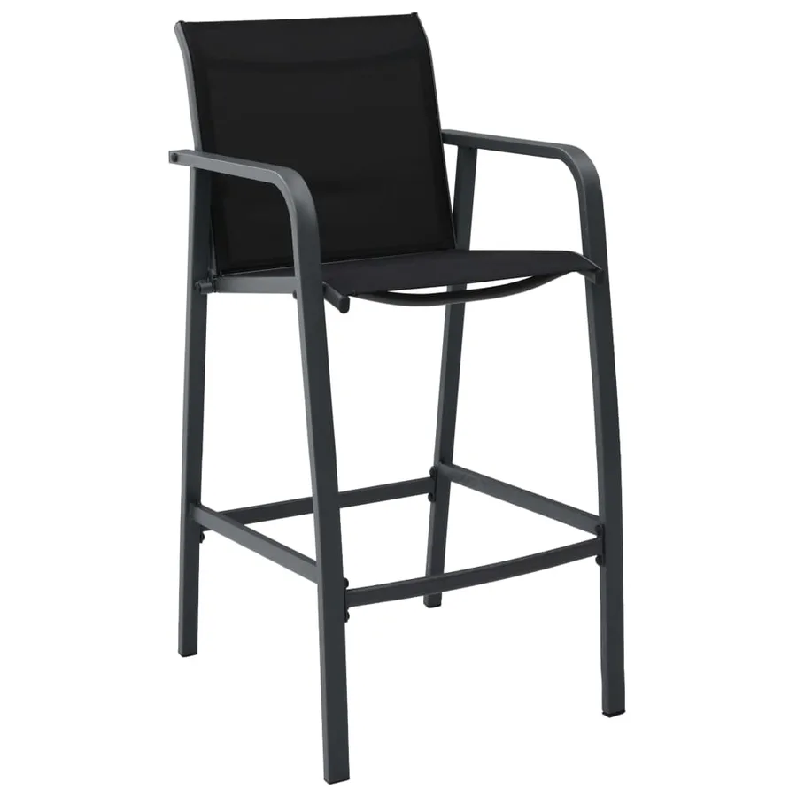 Ensemble de bar de jardin 5 pcs Noir - 3