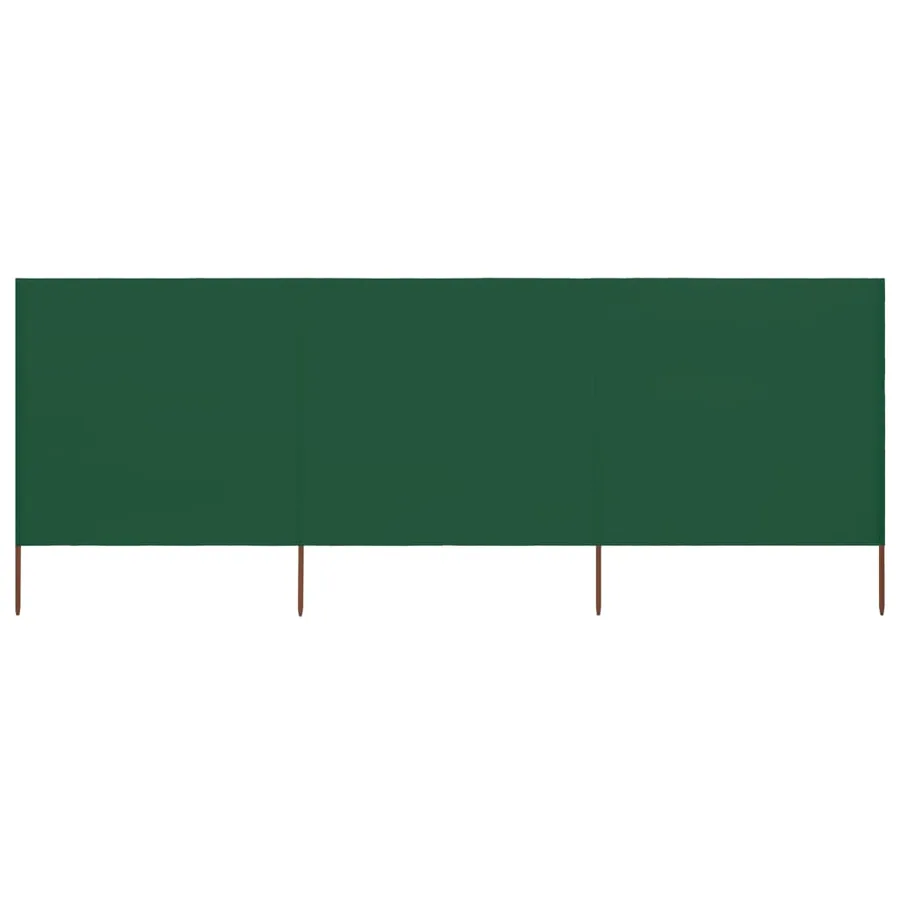 Paravent 3 panneaux Tissu 400 x 160 cm Vert