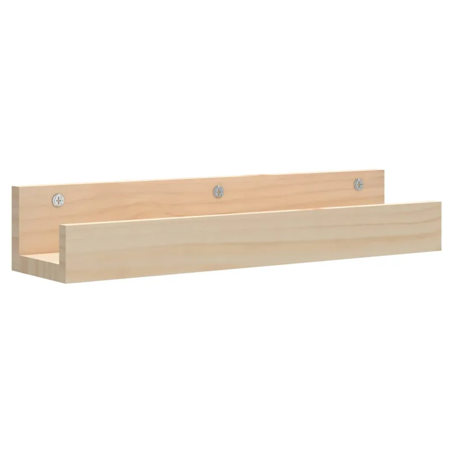 Étagères murales 2 pcs 50x12x9 cm Bois de pin massif - 3