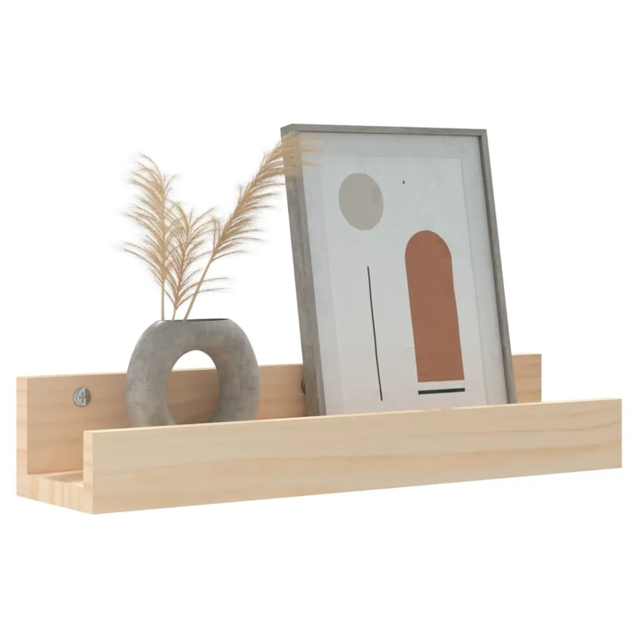 Étagères murales 2 pcs 50x12x9 cm Bois de pin massif - 7