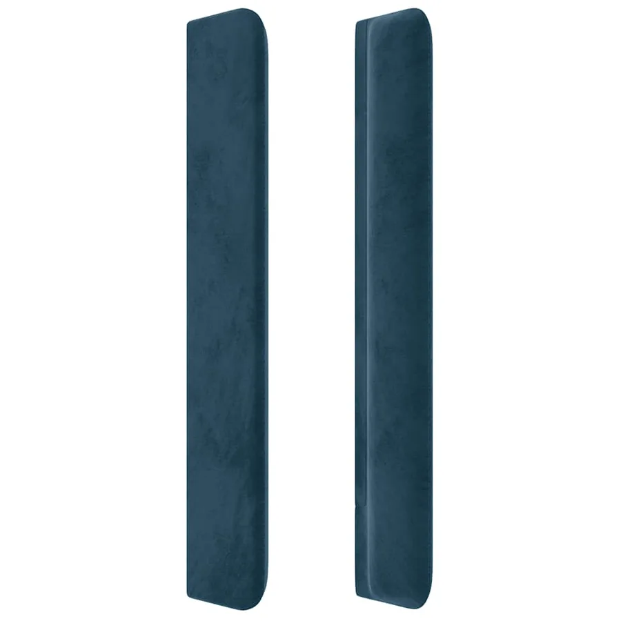 Tête de lit avec oreilles Bleu foncé 163x16x118/128 cm Velours - 4