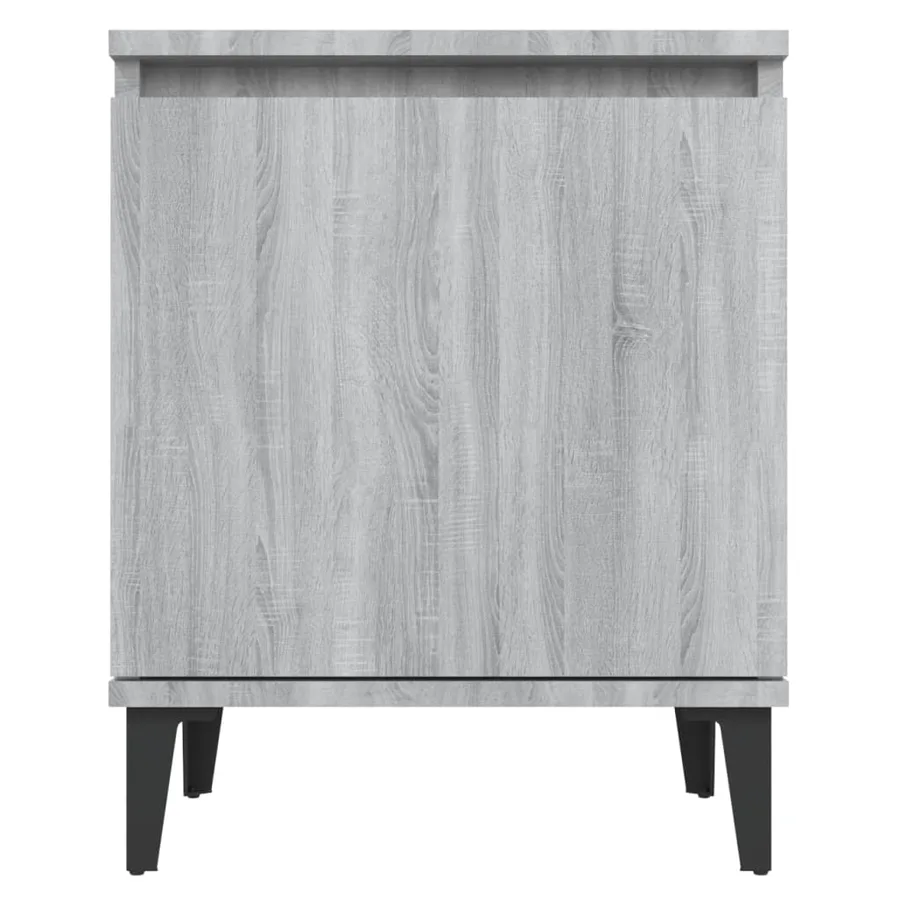 Tables de chevet avec pieds en métal sonoma gris 40x30x50 cm - 5