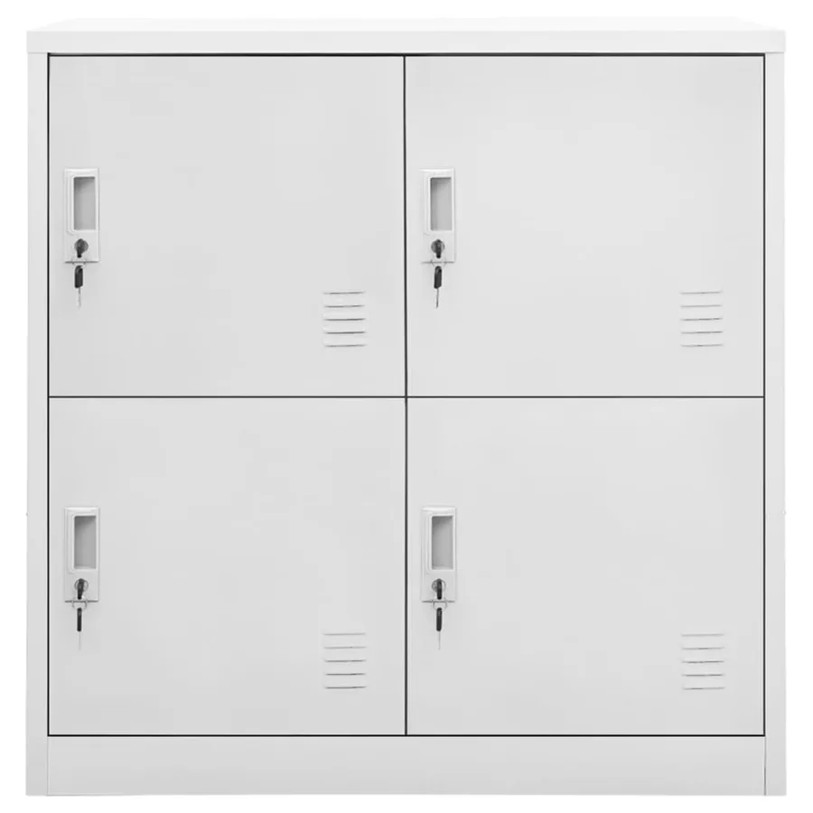 Armoire à casiers Gris clair 90x45x92,5 cm Acier - 2