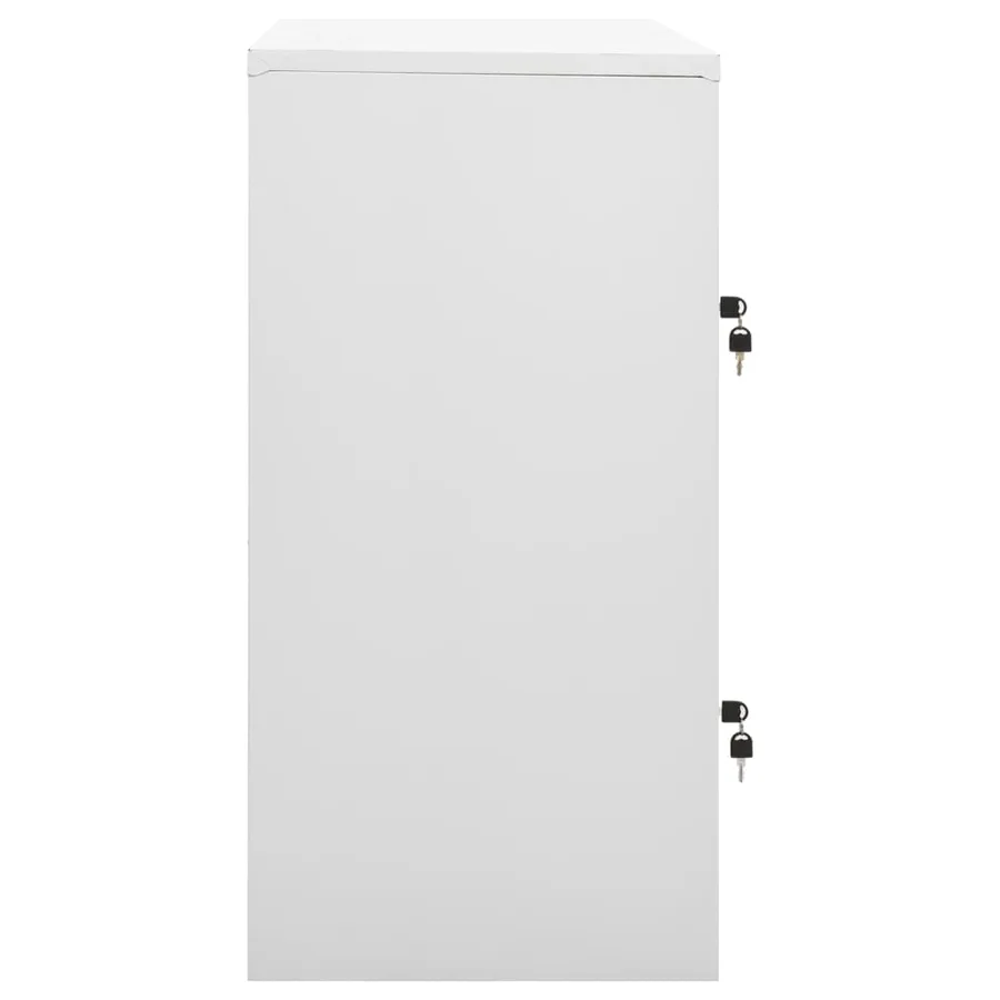 Armoire à casiers Gris clair 90x45x92,5 cm Acier - 3