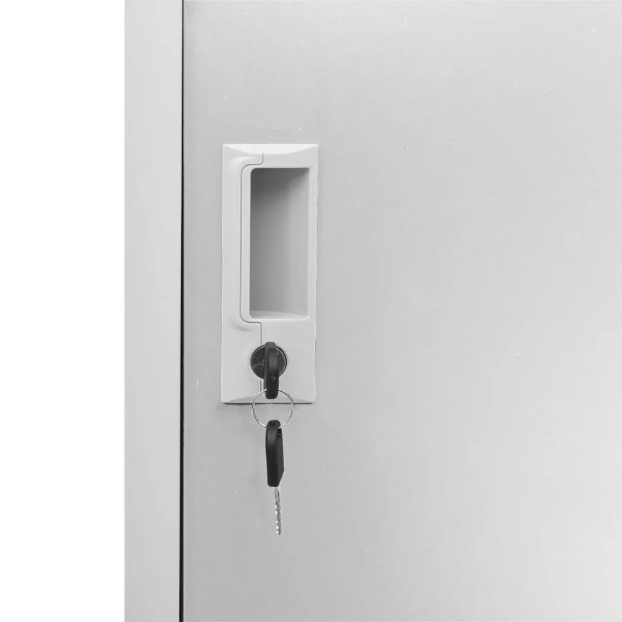 Armoire à casiers Gris clair 90x45x92,5 cm Acier - 6