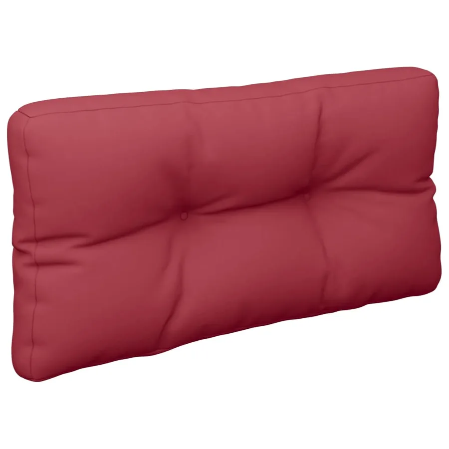 Coussin de palette rouge bordeaux 80x40x12 cm tissu - 4