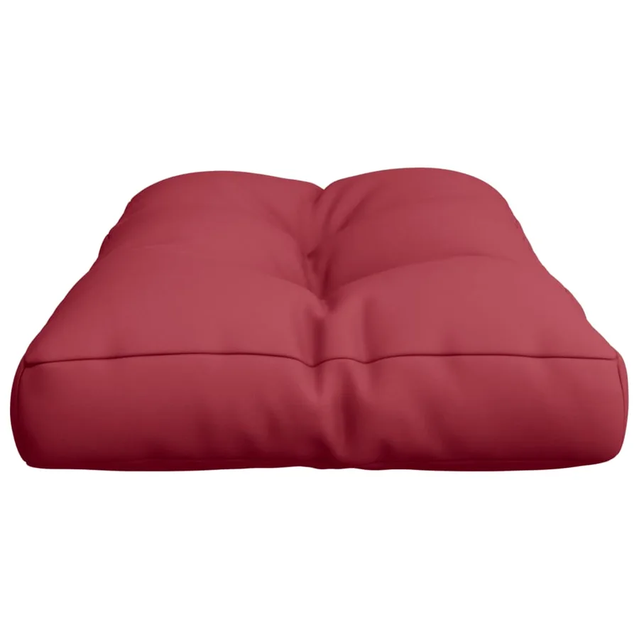 Coussin de palette rouge bordeaux 80x40x12 cm tissu - 6
