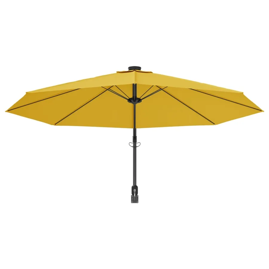 Parasol mural avec LED jaune 290 cm - 6