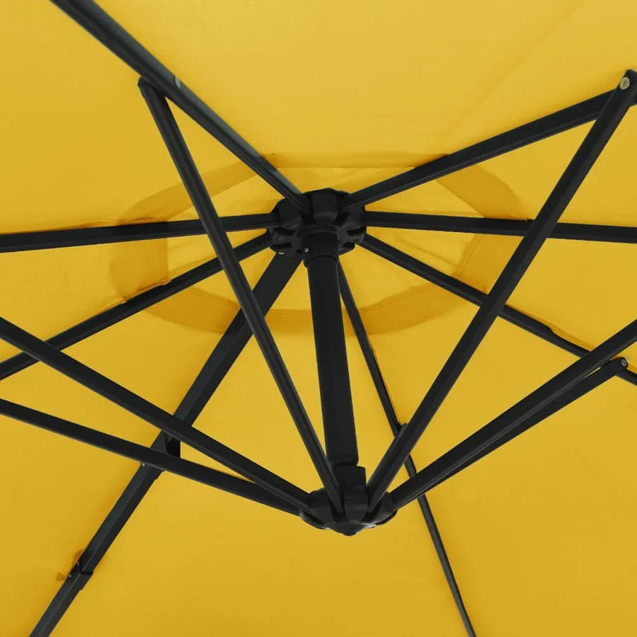 Parasol mural avec LED jaune 290 cm - 8
