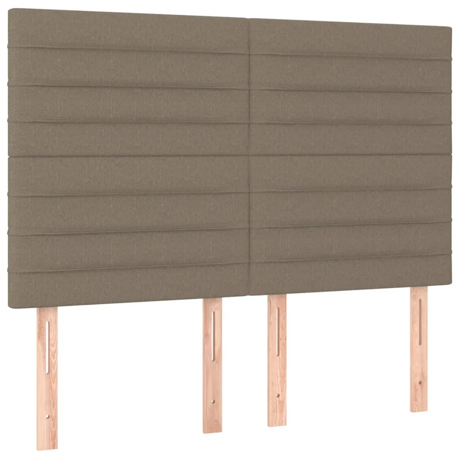 Tête de lit Taupe 144x5x118/128 cm Tissu - 2