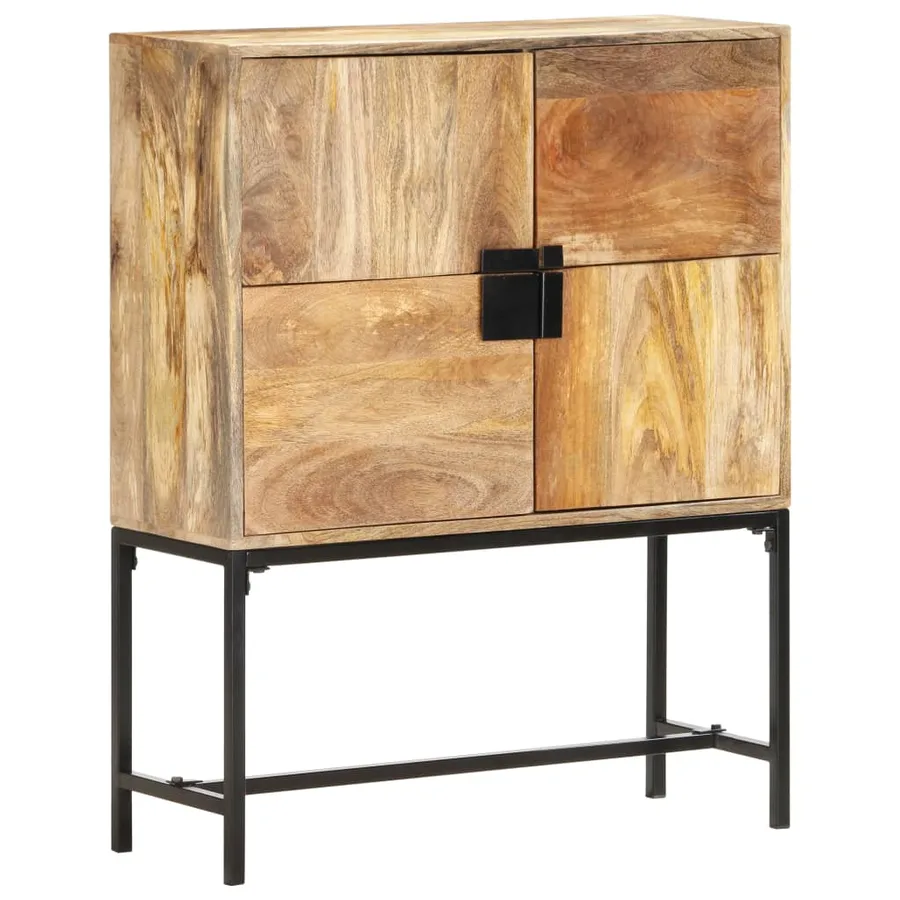 Buffet 80x30x100 cm Bois de manguier massif - 10
