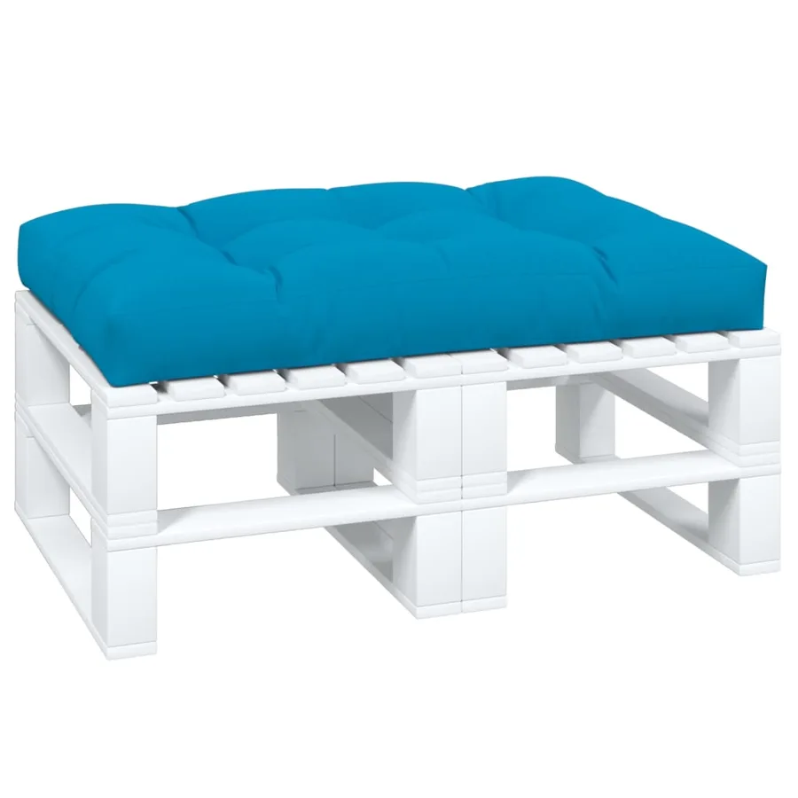 Coussin de palette bleu 120x80x12 cm tissu - 3