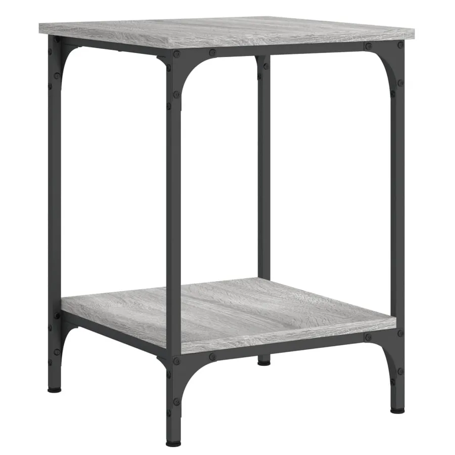 Table basse sonoma gris 40x40x55 cm bois d'ingénierie - 5