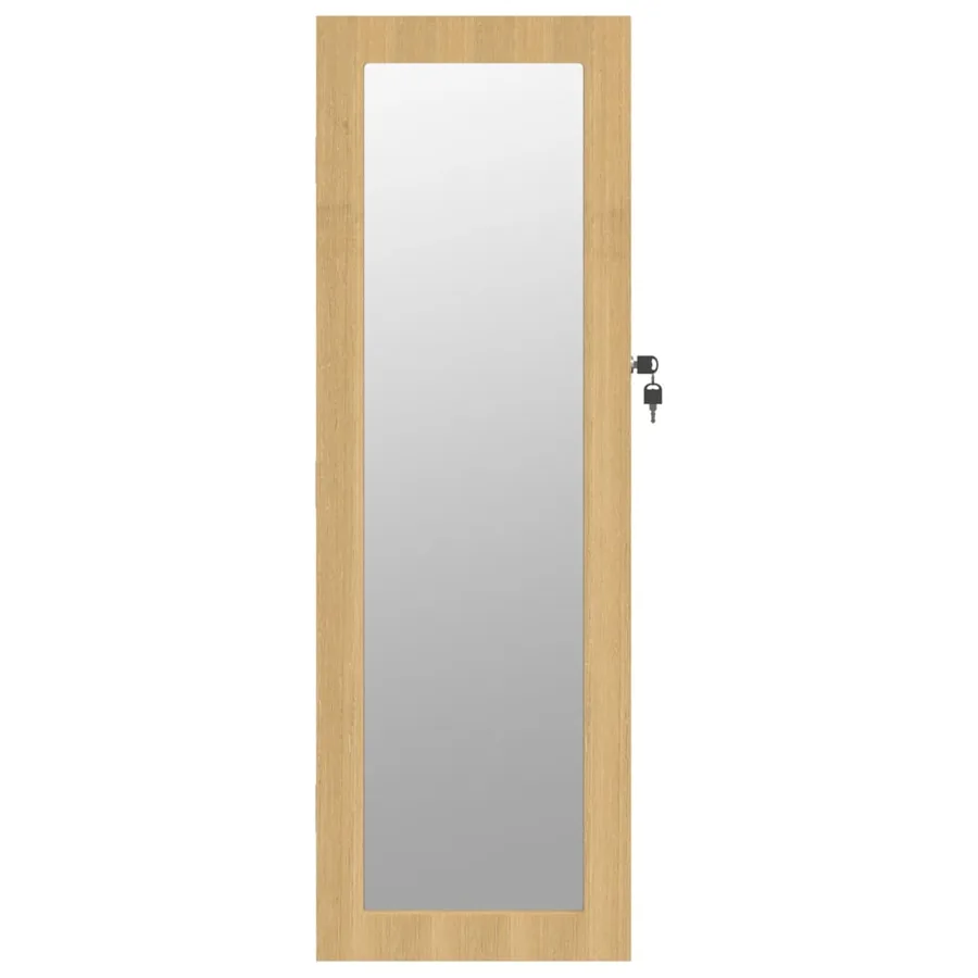 Armoire à bijoux avec miroir murale 30x8,5x90 cm - 4