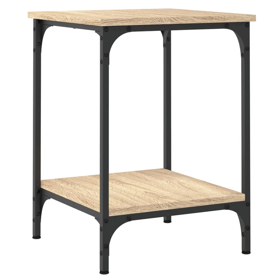 Table basse chêne sonoma 40x40x55 cm bois d'ingénierie - 2