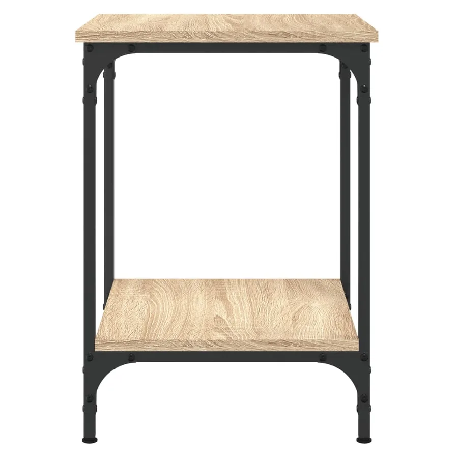 Table basse chêne sonoma 40x40x55 cm bois d'ingénierie - 4