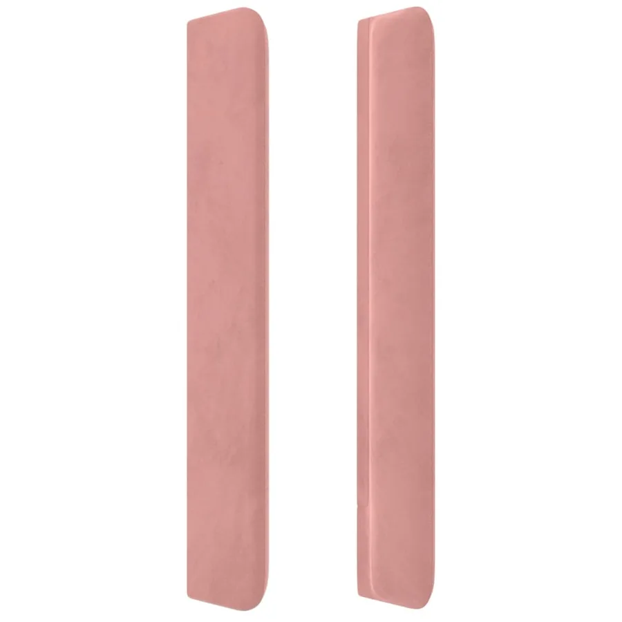 Tête de lit avec oreilles Rose 147x16x118/128 cm Velours - 4