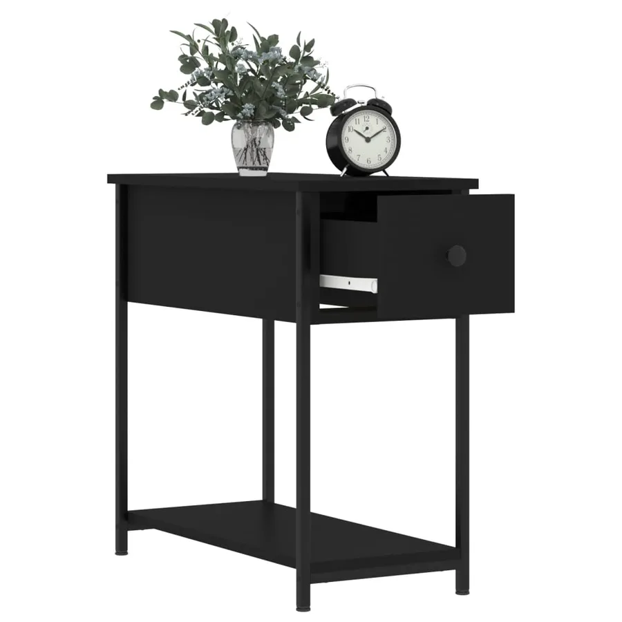 Tables de chevet 2 pcs noir 30x60x60 cm bois d’ingénierie - 4