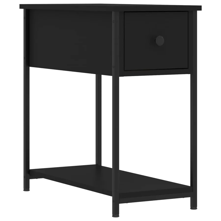 Tables de chevet 2 pcs noir 30x60x60 cm bois d’ingénierie - 5