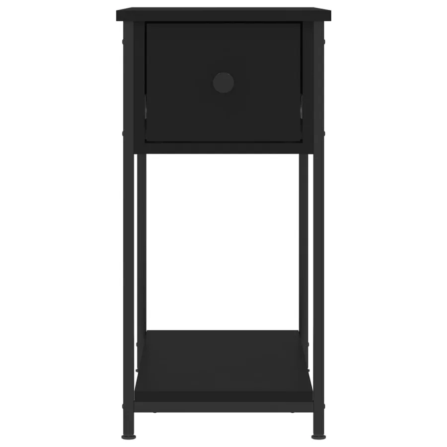 Tables de chevet 2 pcs noir 30x60x60 cm bois d’ingénierie - 6