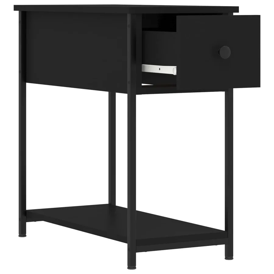 Tables de chevet 2 pcs noir 30x60x60 cm bois d’ingénierie - 7