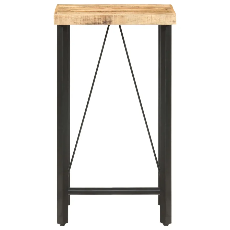 Table de bar 60x60x107 cm Bois de manguier brut - 2